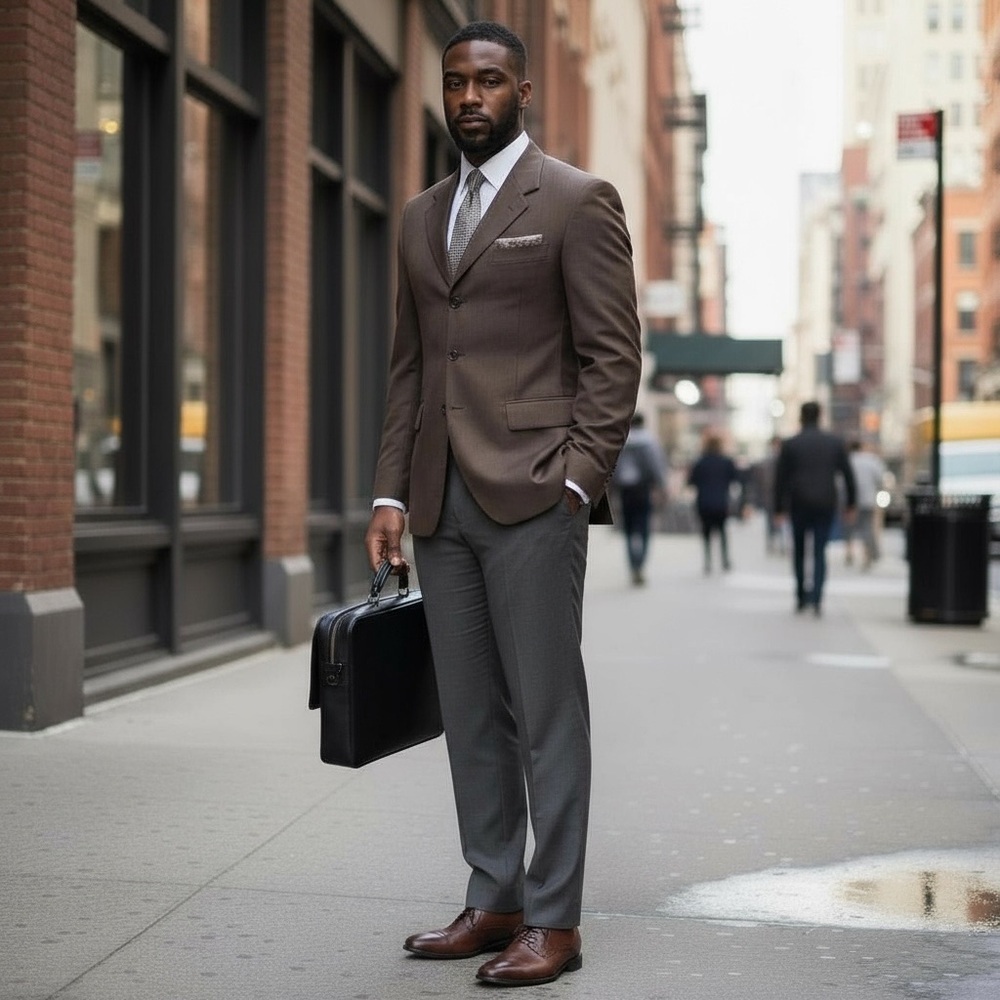 Elegant Brown Blazer For Men